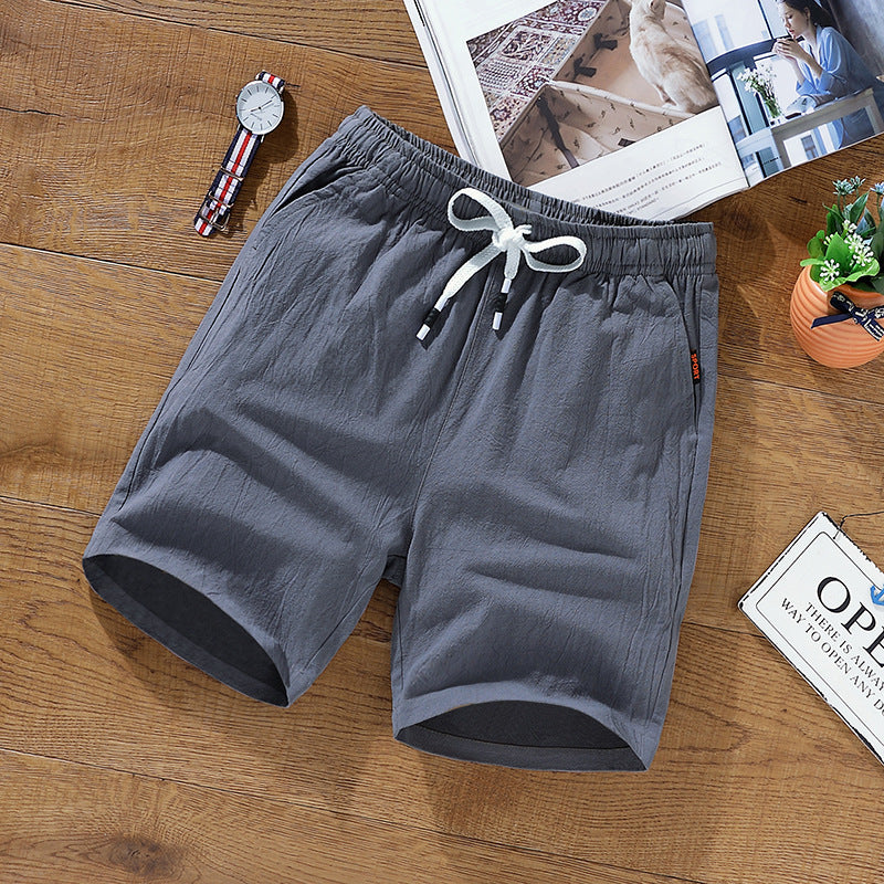 Leisure Loose Cotton And Linen Shorts Men's Shorts