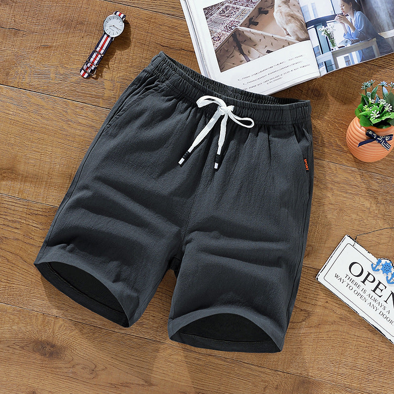 Leisure Loose Cotton And Linen Shorts Men's Shorts