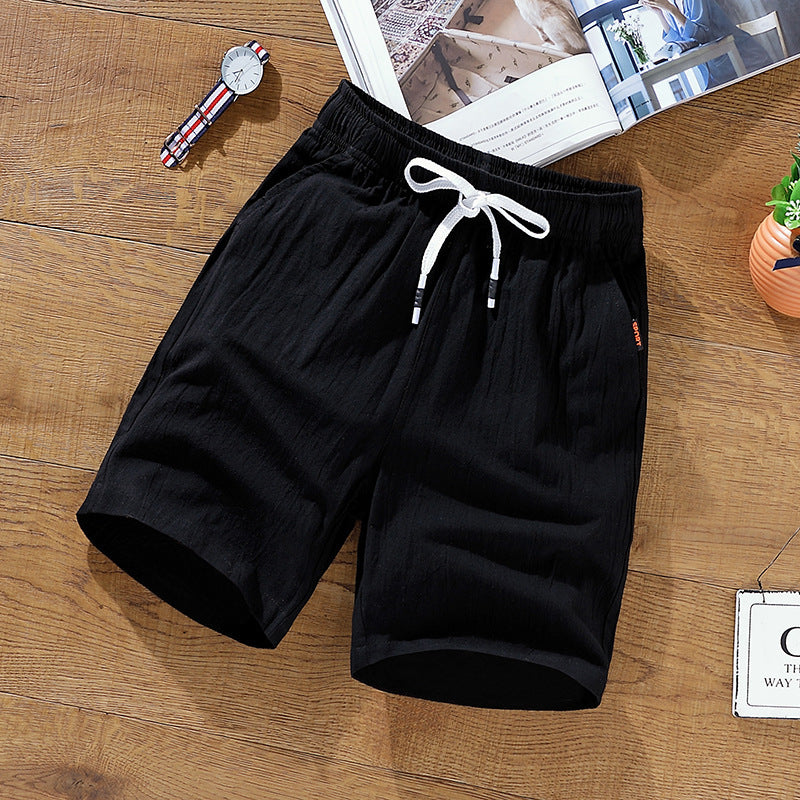Leisure Loose Cotton And Linen Shorts Men's Shorts