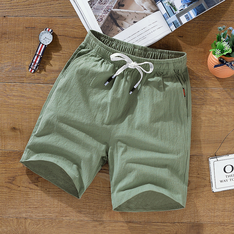 Leisure Loose Cotton And Linen Shorts Men's Shorts