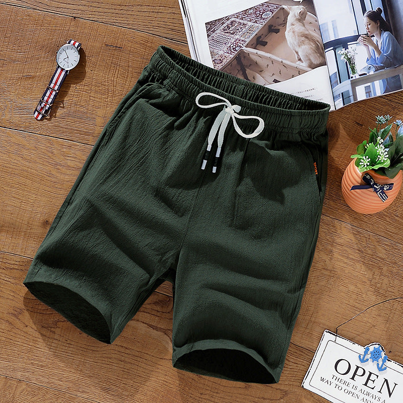 Leisure Loose Cotton And Linen Shorts Men's Shorts