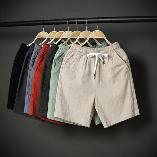 Leisure Loose Cotton And Linen Shorts Men's Shorts